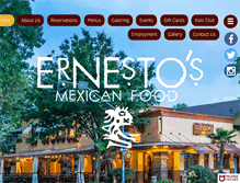 Tablet Screenshot of ernestosmexicanfood.com